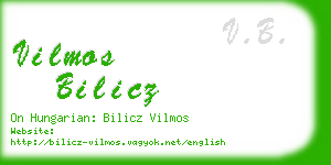 vilmos bilicz business card